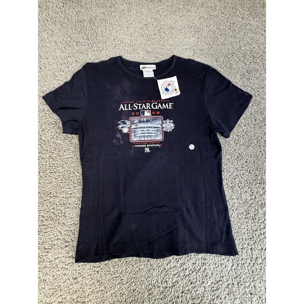 New York Yankees Shirt Womens L MLB Baseball All Star Game 2008 Sun & Ocean